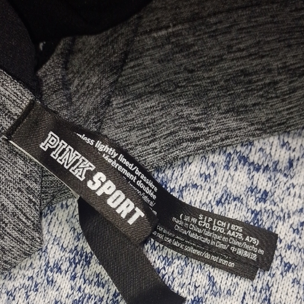 PINK Victoria's Secret Gray Racerback Sports Bra - Picture 5 of 6